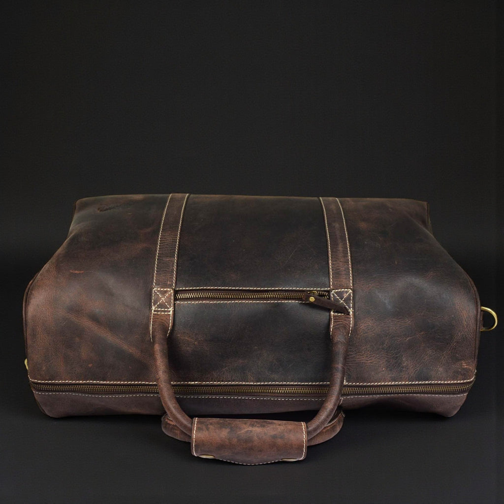 The Wayfarer Bag - Brown Classic Full-Grain Leather Duffle Bag - Www.Shopthatapp.ca