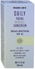 Trader Joe's Daily Facial Mineral Sunscreen SPF 40, 50mL - Shopthatapp.ca