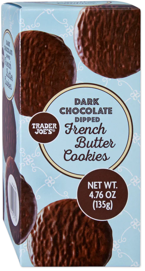 Trader Joe's Dark Chocolate Dipped French Butter Cookies, 135g - Shopthatapp.ca