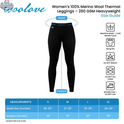 Women's Merino Wool Leggings — Heavyweight - Shopthatapp.ca