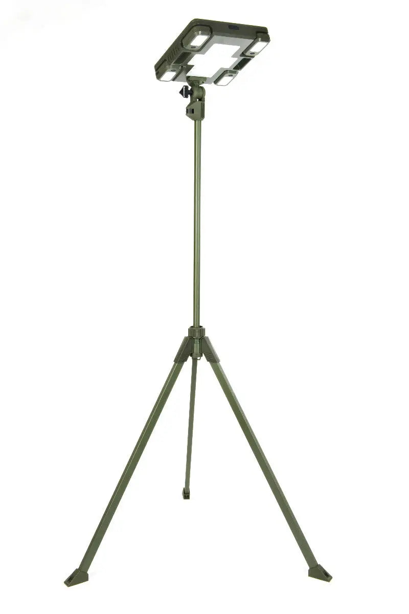Zoppinh TRU De-Light WHITENIGHT LED solar garden camping light with four detachable side lights, tripod, and carrying bag.