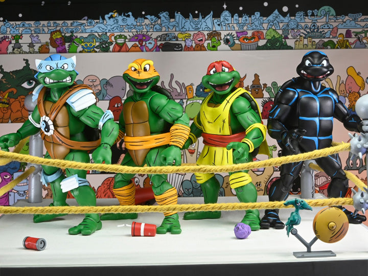 Teenage Mutant Ninja Turtles Adventures Stump Wrestling Turtles (Archie Comics) Four-Pack - Www.Shopthatapp.ca