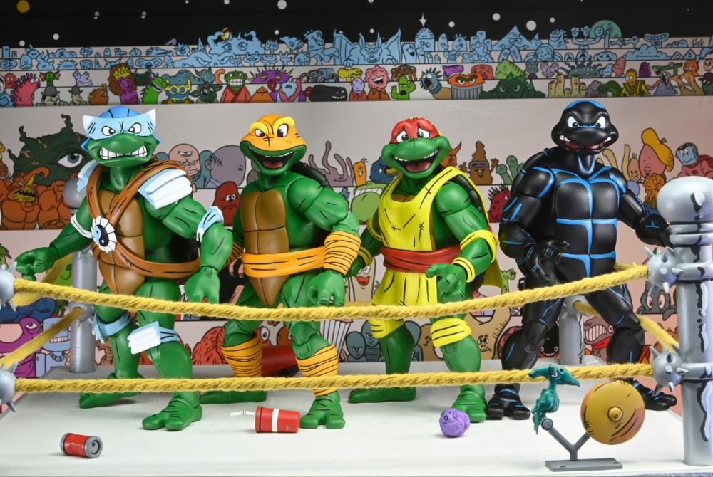 Teenage Mutant Ninja Turtles Adventures Stump Wrestling Turtles (Archie Comics) Four-Pack - Www.Shopthatapp.ca
