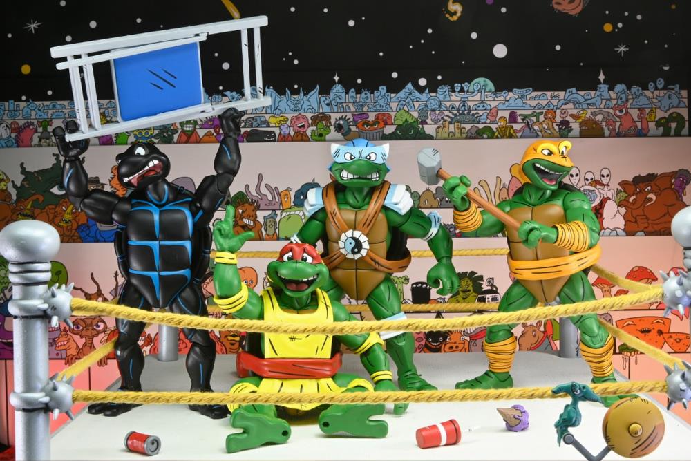 Teenage Mutant Ninja Turtles Adventures Stump Wrestling Turtles (Archie Comics) Four-Pack - Www.Shopthatapp.ca
