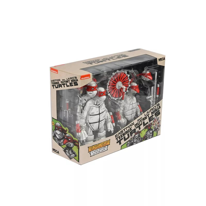NECA Teenage Mutant Ninja Turtles Black and White First Turtles 7" Action Figures - 2pk - Www.Shopthatapp.ca