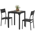 Kurt 3-Piece Dining Set for Small Spaces-Black