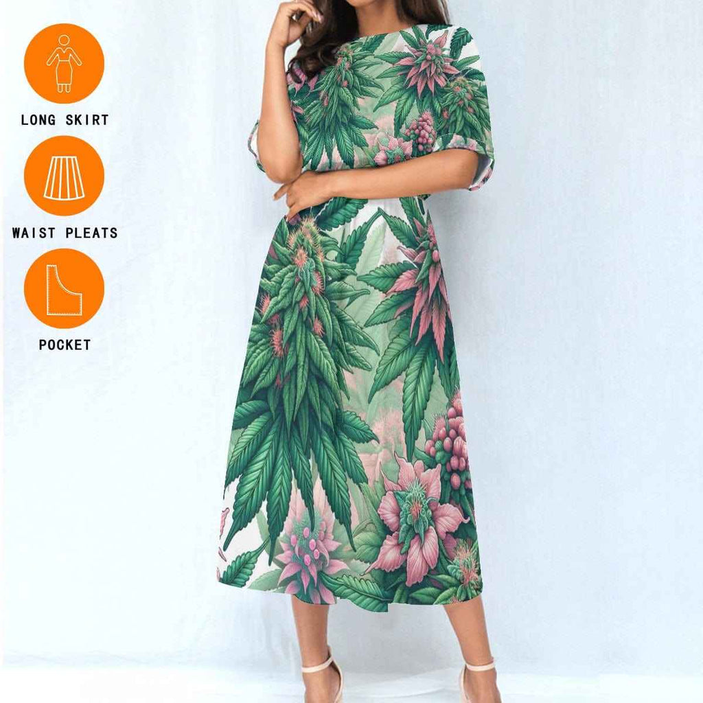 Pink Haze Pocket Waist Dress