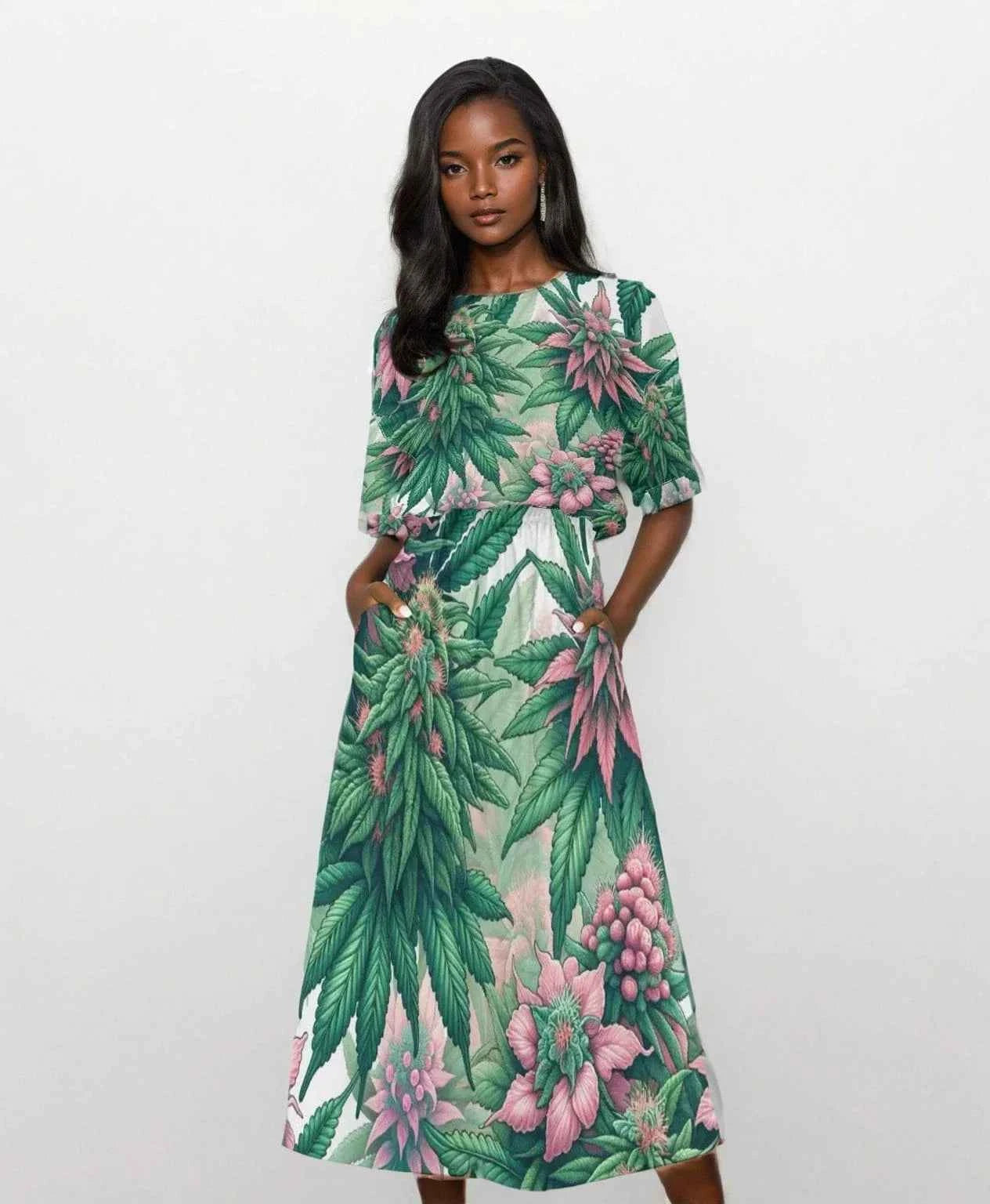 Pink Haze Pocket Waist Dress
