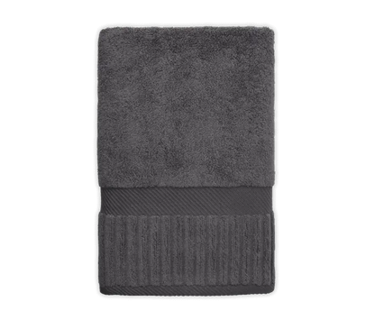 Charcoal Zenith Turkish bath towel by Skylark+Owl Canada, soft and large for luxurious drying after shower or bath.