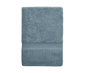 Slate blue Zenith Turkish bath sheet by Skylark+Owl Canada, large soft towel with textured weave for spa and bath use.
