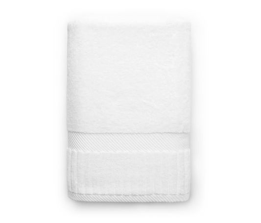 White Zenith Turkish bath sheet towel by Skylark+Owl Canada, soft and large with woven texture for luxurious comfort.