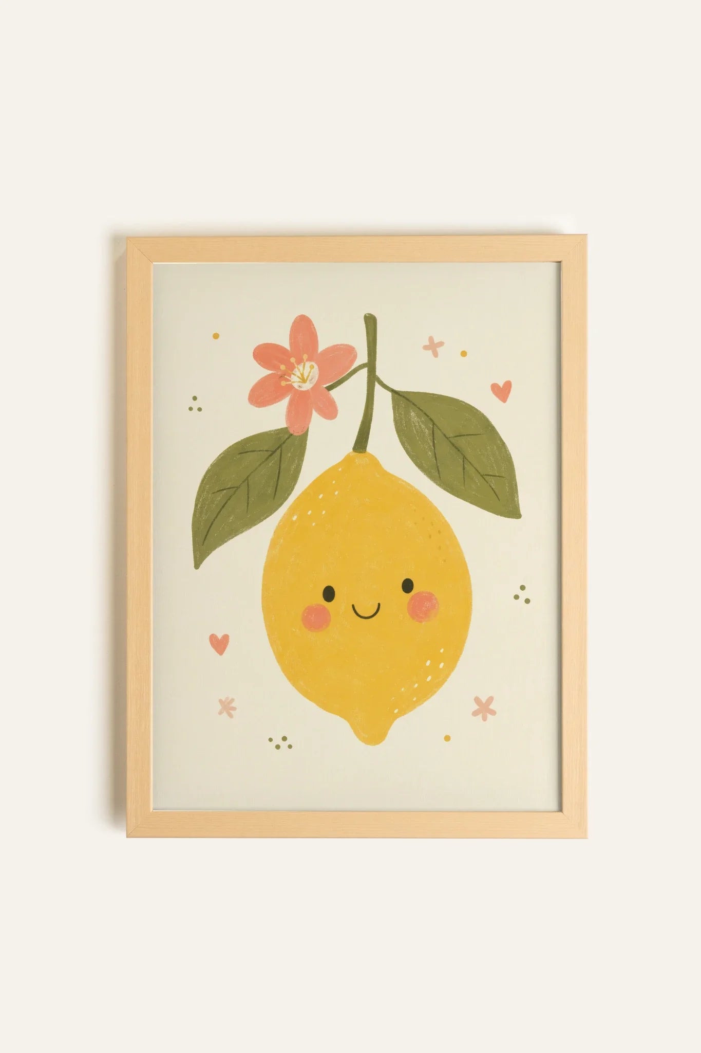 ZESTE D'AMOUR Tableau Encadré sur Toile Rigide en Naturel Clair (Collective) - Shopthatapp.ca