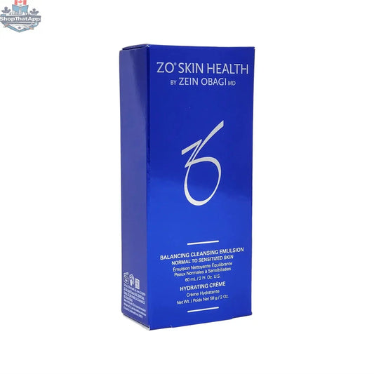 Travel size ZO Balancing Cleansing Emulsion by Monarch MD Medical Aesthetics, featuring a white bottle with a pump dispenser.