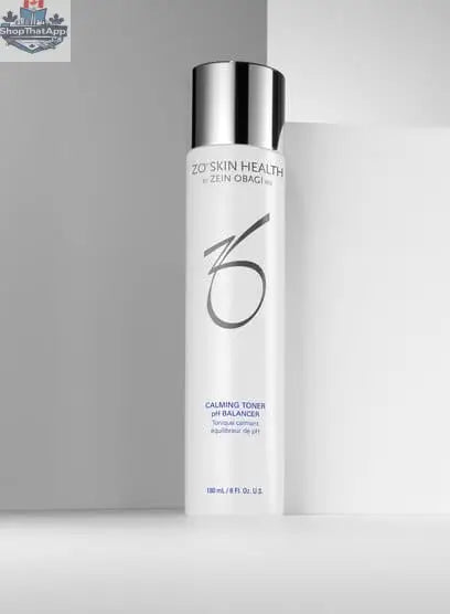 Monarch MD ZO Calming Toner in a clear bottle with a white label, designed for soothing and calming skincare.