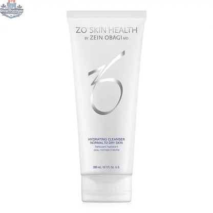 A bottle of ZO Hydrating Cleanser from Monarch MD Medical Aesthetics, with clear labeling and a minimalist design on a white background.