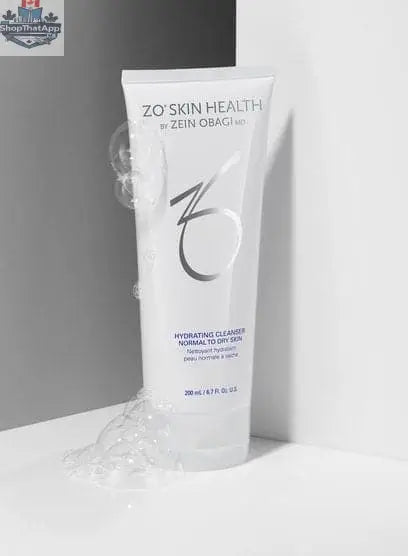 ZO Hydrating Cleanser from Monarch MD Medical Aesthetics, featuring a clear bottle with a pump dispenser and white label.