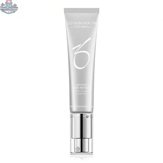 ZO Instant Pore Refiner from Monarch MD Medical Aesthetics, close-up of the sleek packaging for skincare and pore refining.
