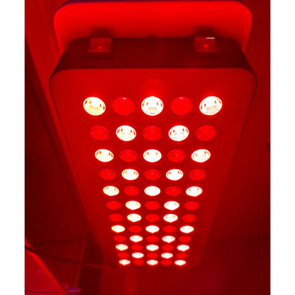 Zoppinh Blisspod Malmo infrared sauna with red light therapy, chromotherapy, and space for two persons, low EMF design.